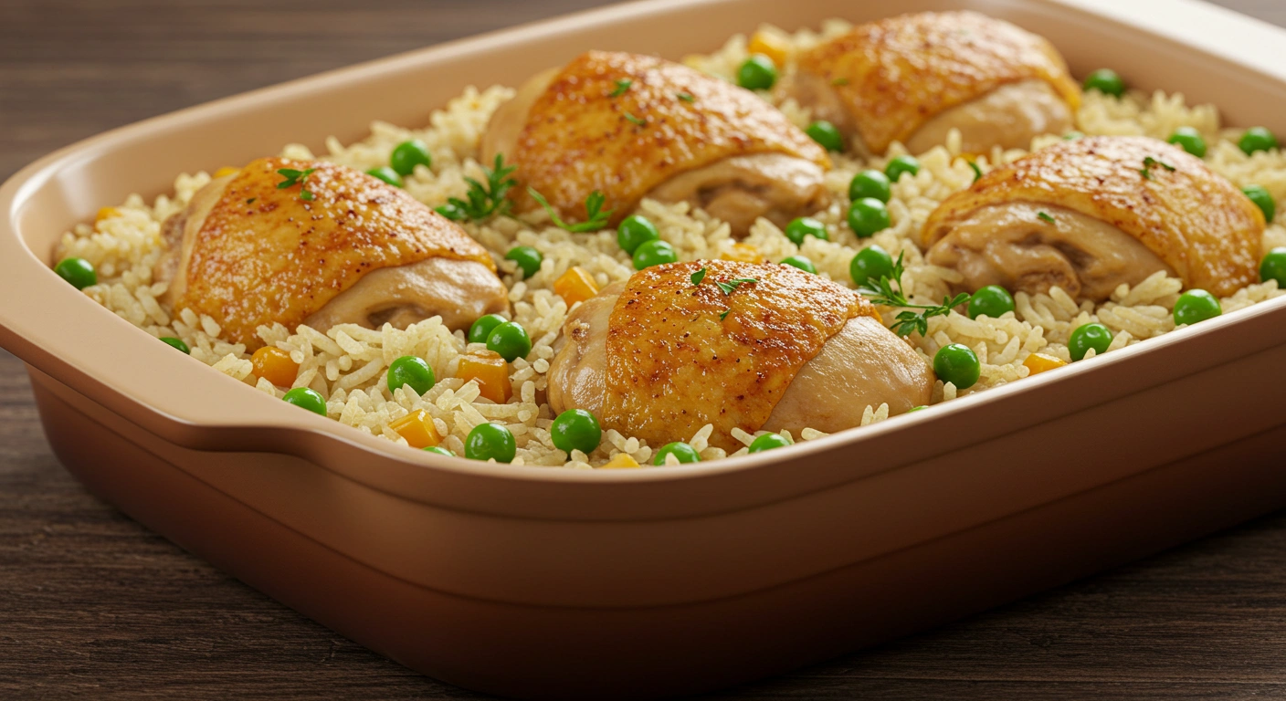 Easy Oven Chicken and Rice - tertiary view